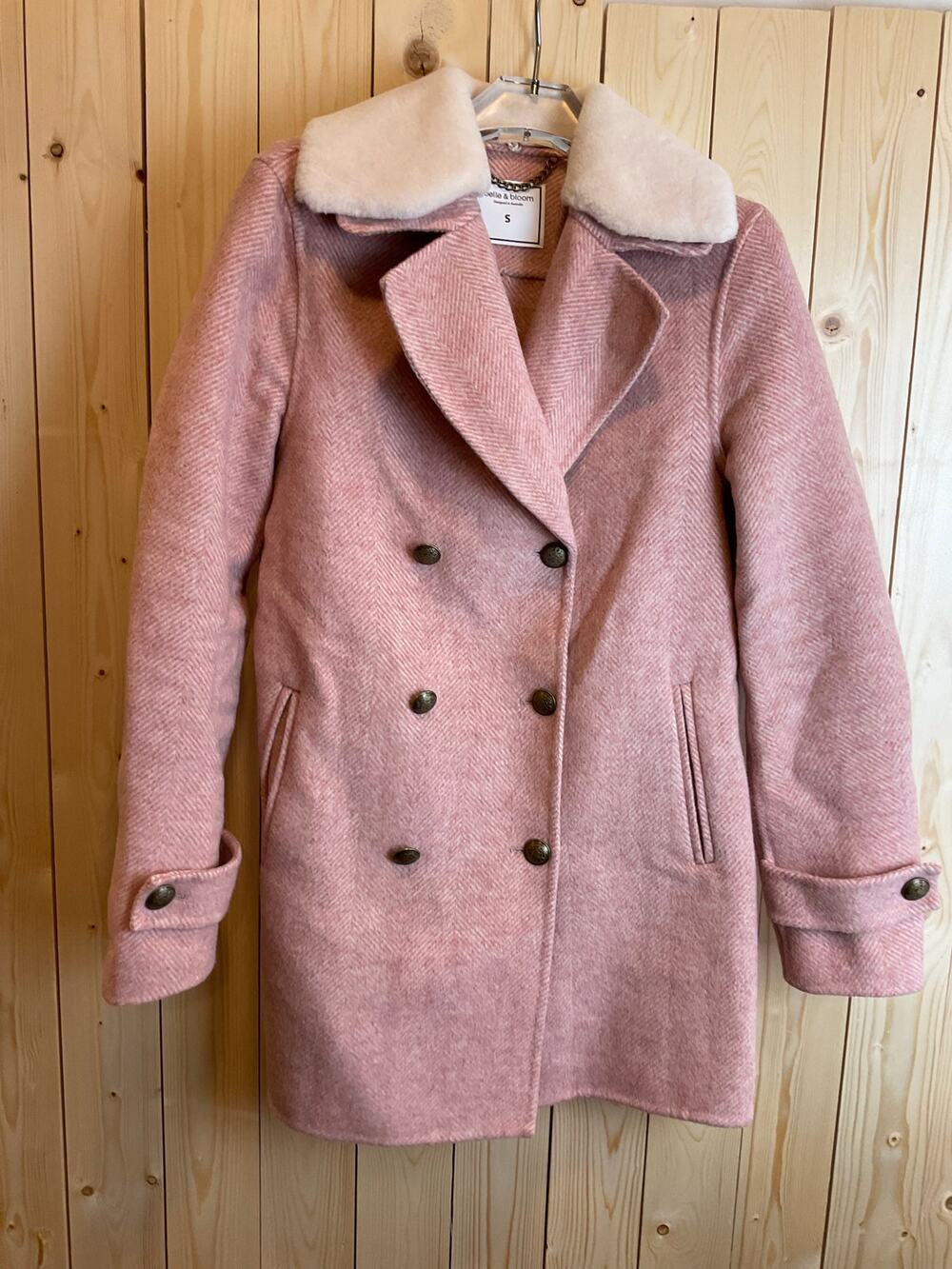 Belle & Bloom Women's Pink Trench Coat, Pink - Size Small